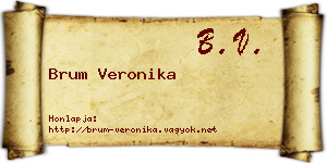 Brum Veronika névjegykártya